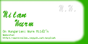 milan wurm business card